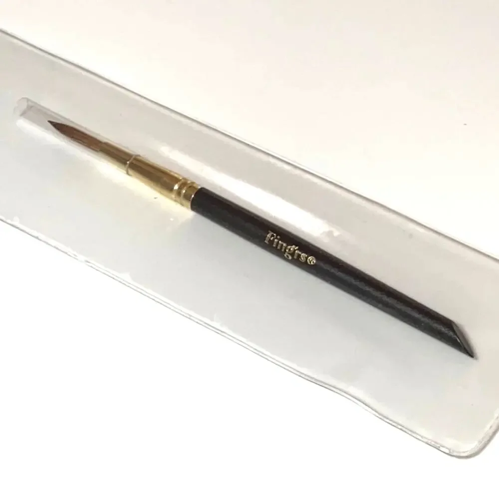 Fingrs Acrylic Nail Eye MAKEUP BRUSH Cuticle Push Brow Brush Applicator